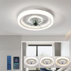 Ventilatore da soffitto con illuminazione, ventilatore da soffitto con telecomando e app